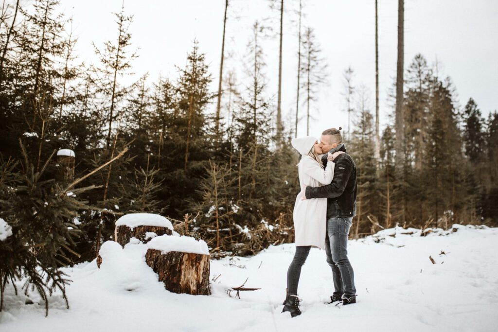 Paarfotos Schneefotos in Kassel